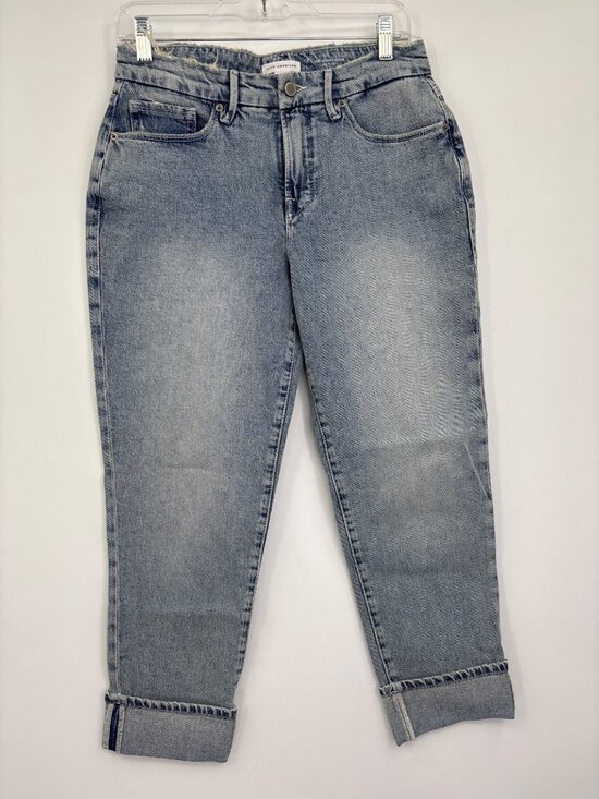 Good American Denim - Good American The Weekender Crop Jean Light Wash Size 4/27 Petite